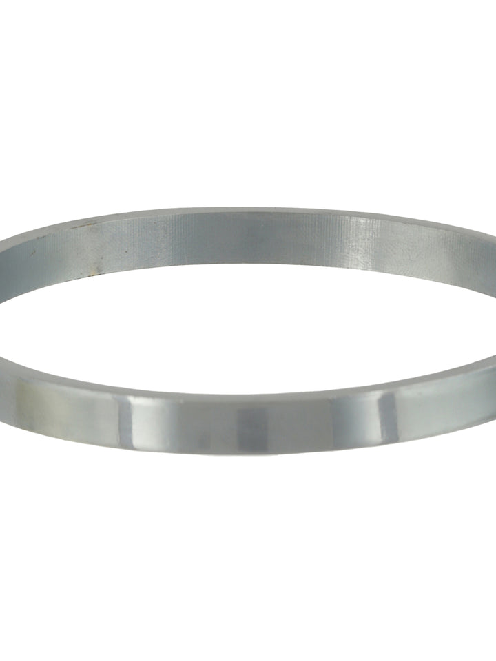 Solid Silver-Plated Cuff Bracelet for Men
