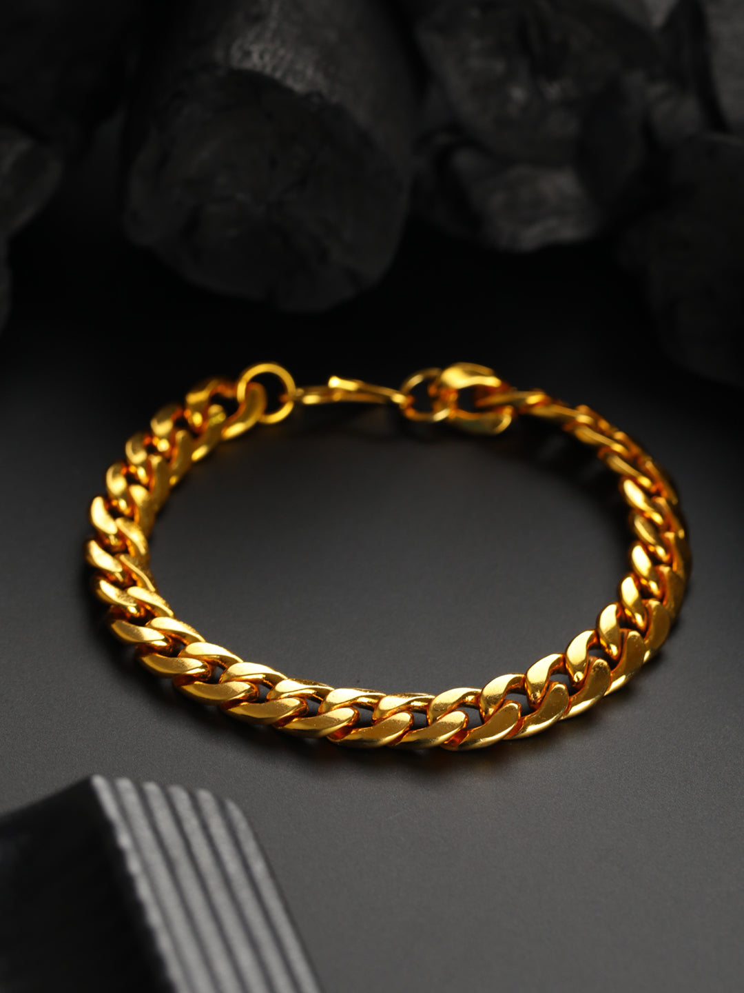 Buy Gold Bracelets & Kadas for Men by Bold by Priyaasi Online