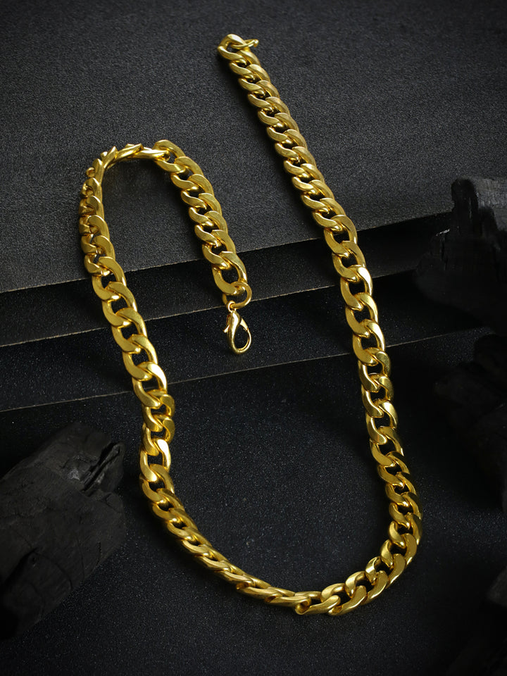 Bold by Priyaasi Gold-Plated Curb Chain for Men