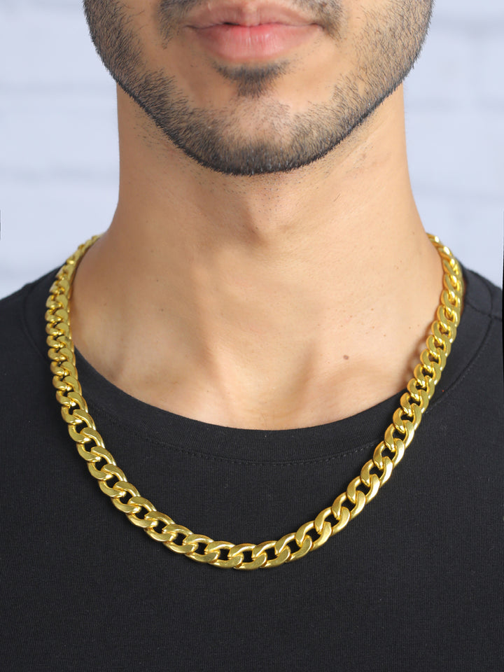 Bold by Priyaasi Gold-Plated Curb Chain for Men