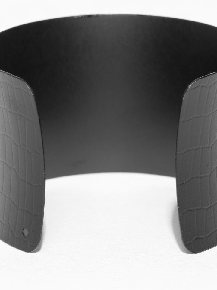 Stylish Black Carved Hand Cuff Bracelet For Girls & Women