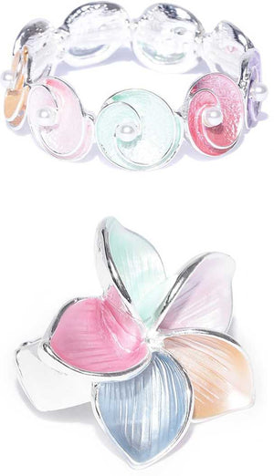 Set Of Multicolor Enammelled Bracelet And A Beautiful Ring