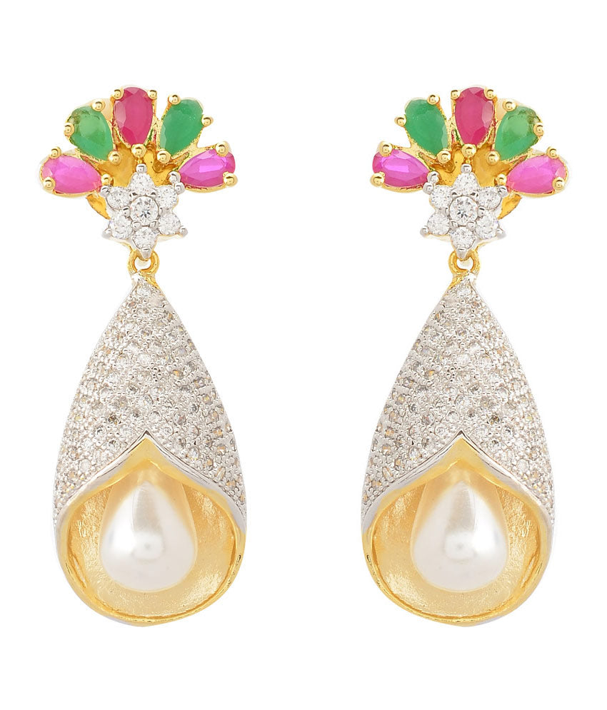 Brass Drop Earrings For Women