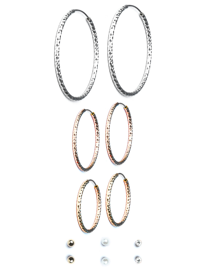Minimal Studs & Hoop Earring Set