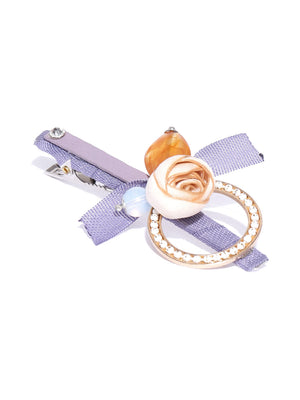 Women Fashion Hair Accessories Ellipse Acrylic Gemstone Clip For Girls