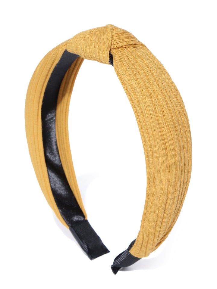 Cross Knot Design Yellow Colour Hairband