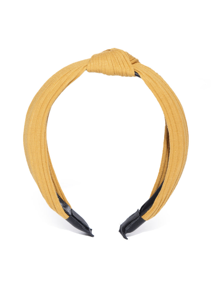 Cross Knot Design Yellow Colour Hairband