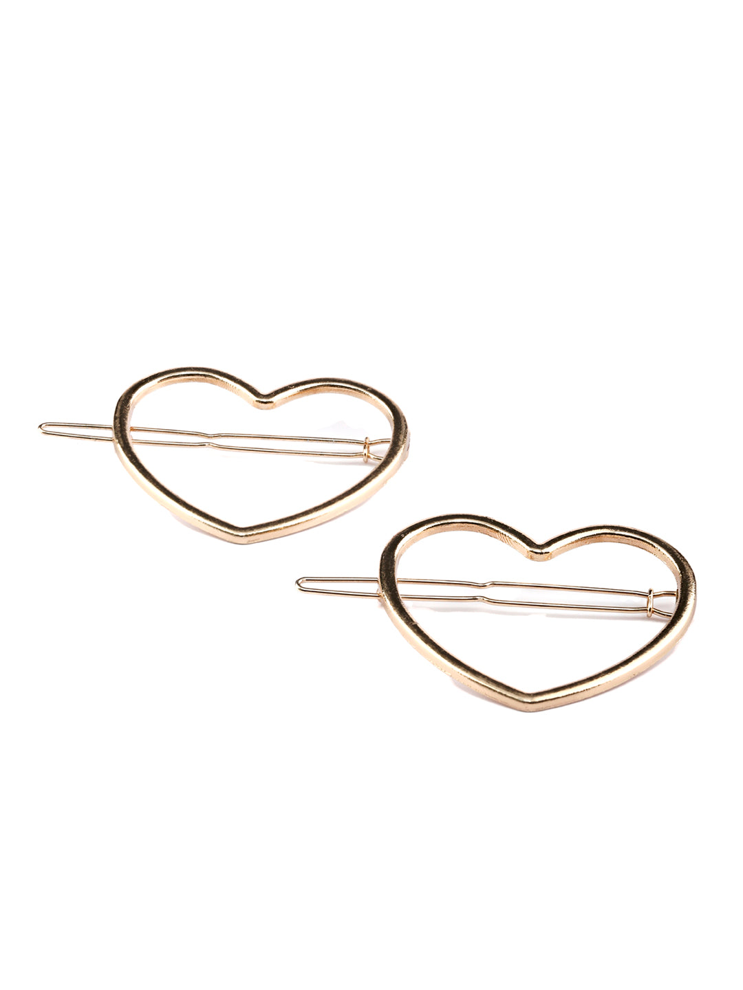 Rose Gold Heart Hair Pin Set
