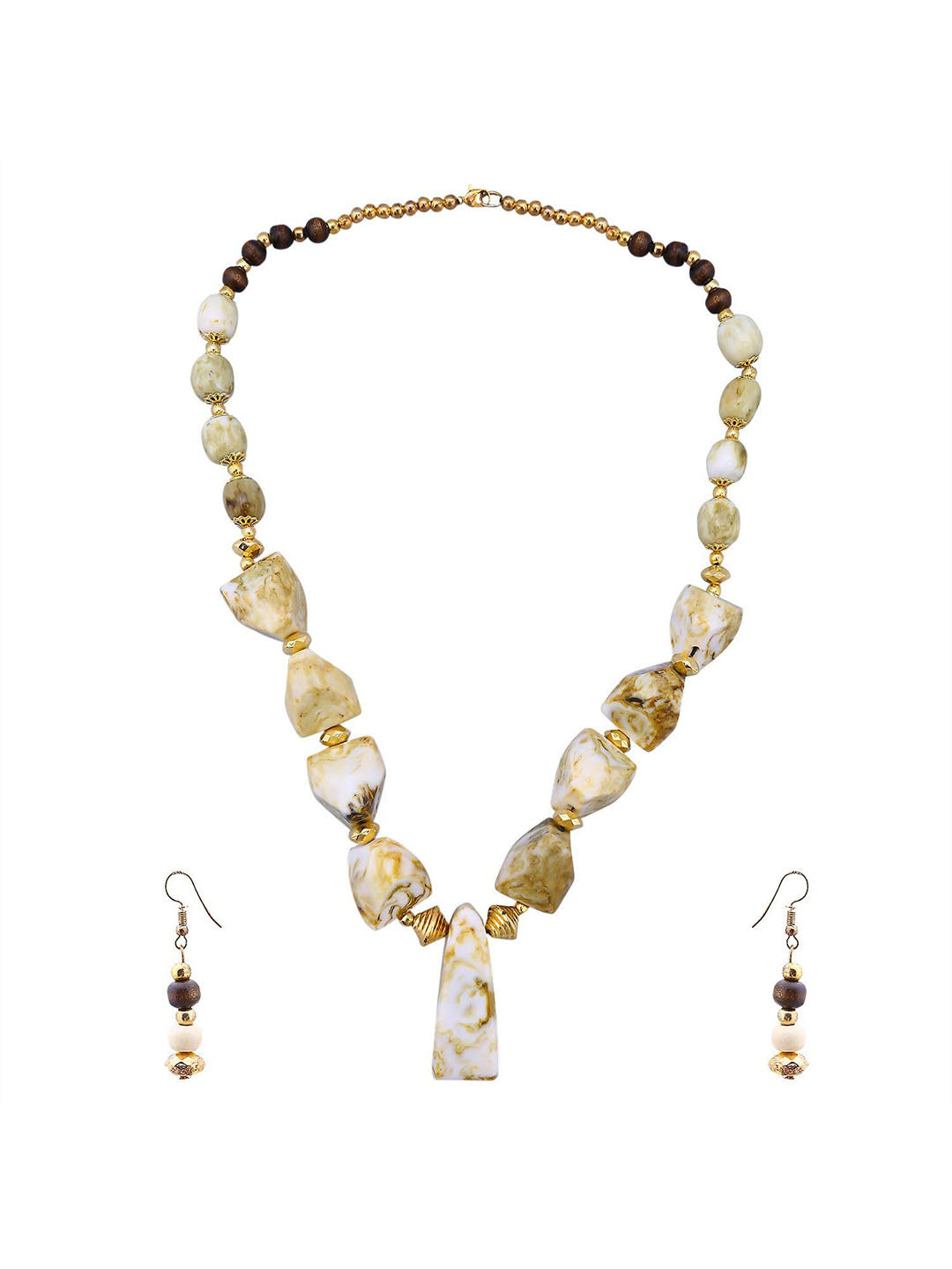 Multi-Color Gold Plated Pendant Set