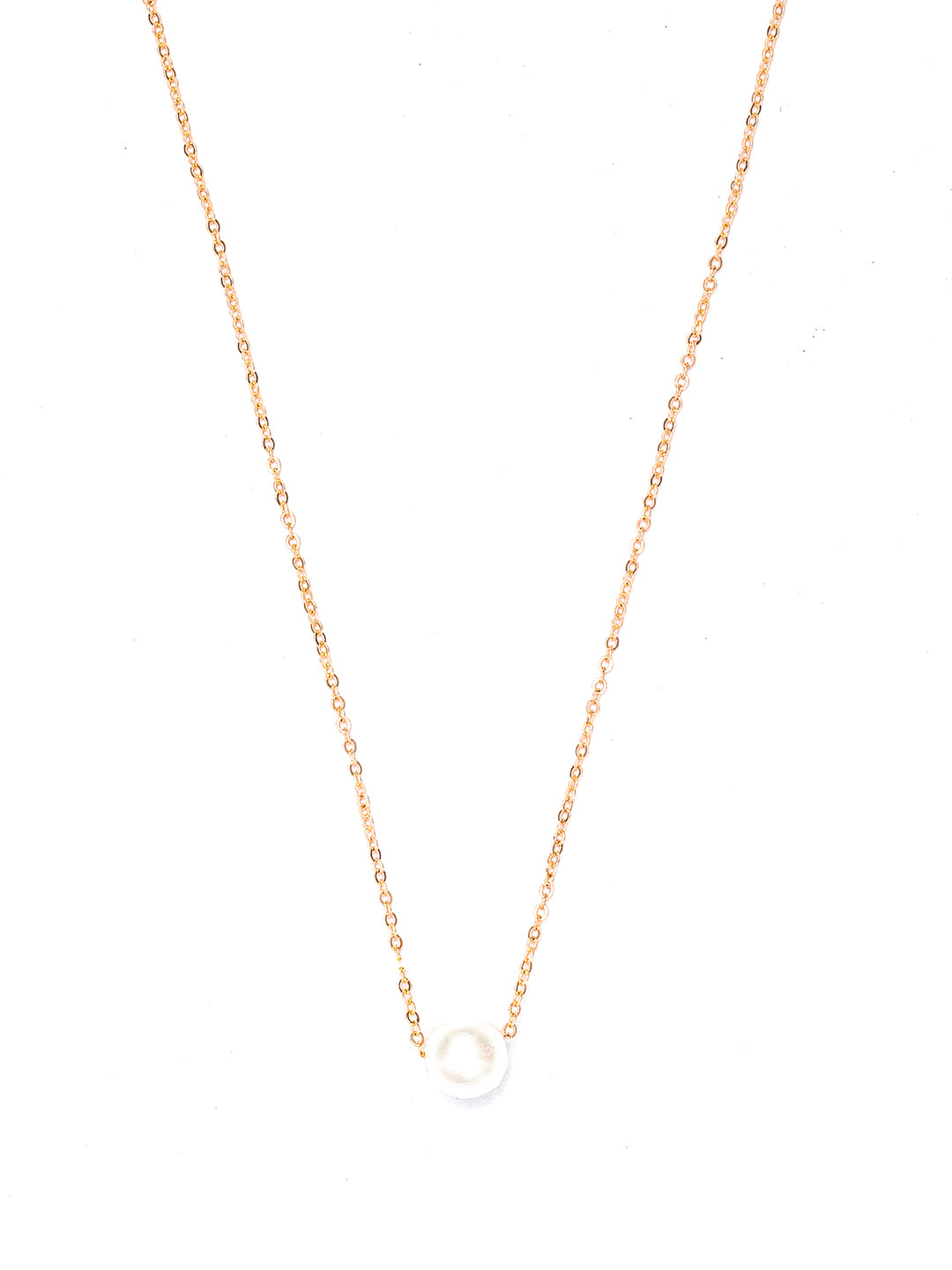 Rose Gold Plated Pearl Necklace