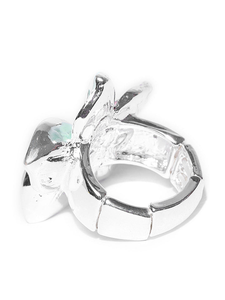 Floral Multicolour Enamel Ring For Women & Girls