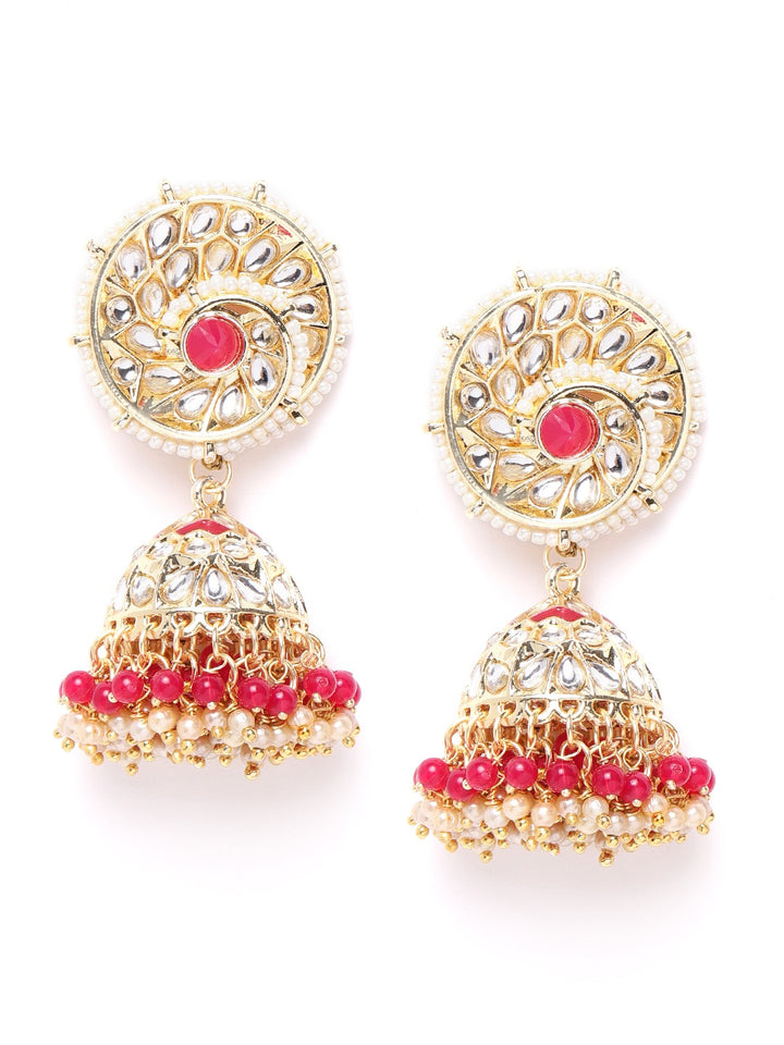 Kundan and Ruby Studded Earrings