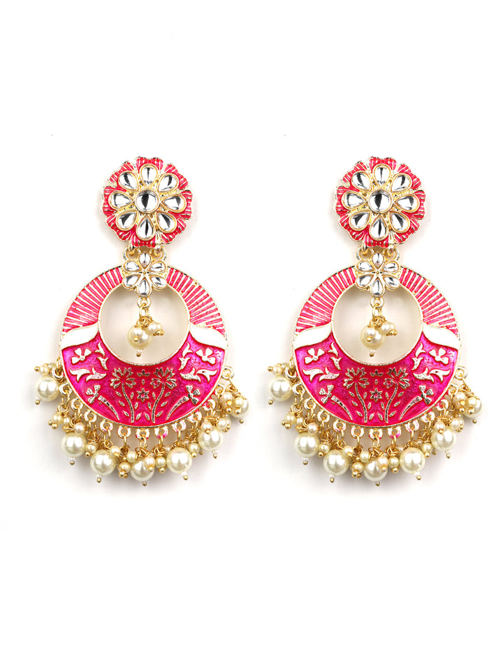 Kundan Studded Beaded Drop Earring