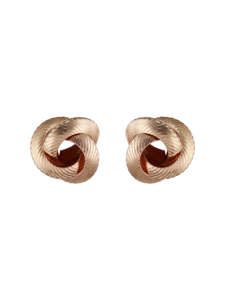 Tangled Love Rose Gold-Plated Stud Earrings