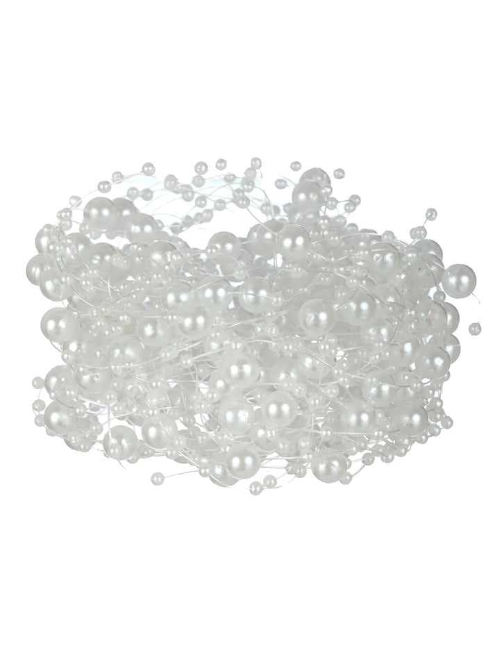 Priyaasi Pretty White Pearl Beads Bun Hair Accessory