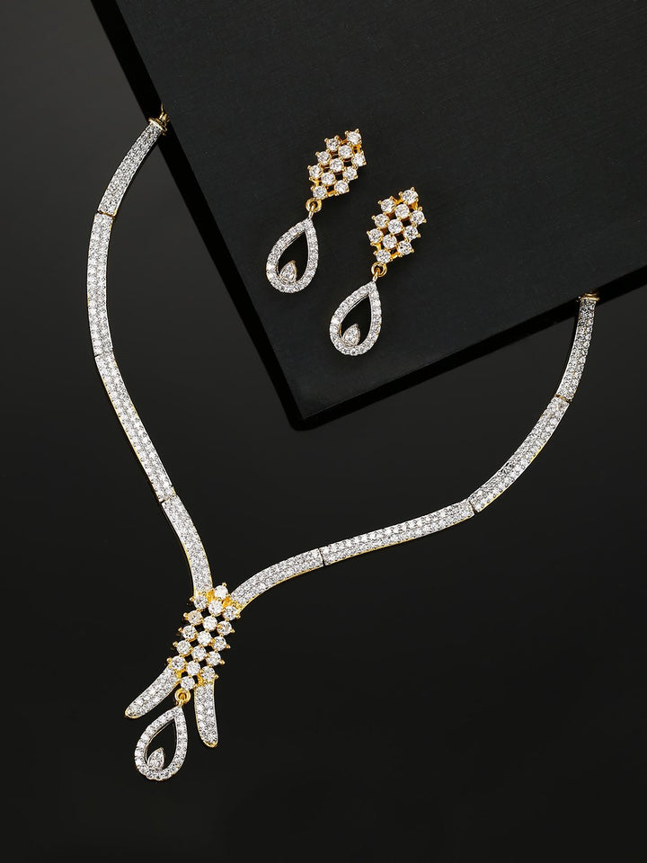 American Diamond Gold Plated Jewellery Set