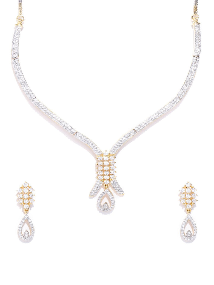 American Diamond Gold Plated Jewellery Set