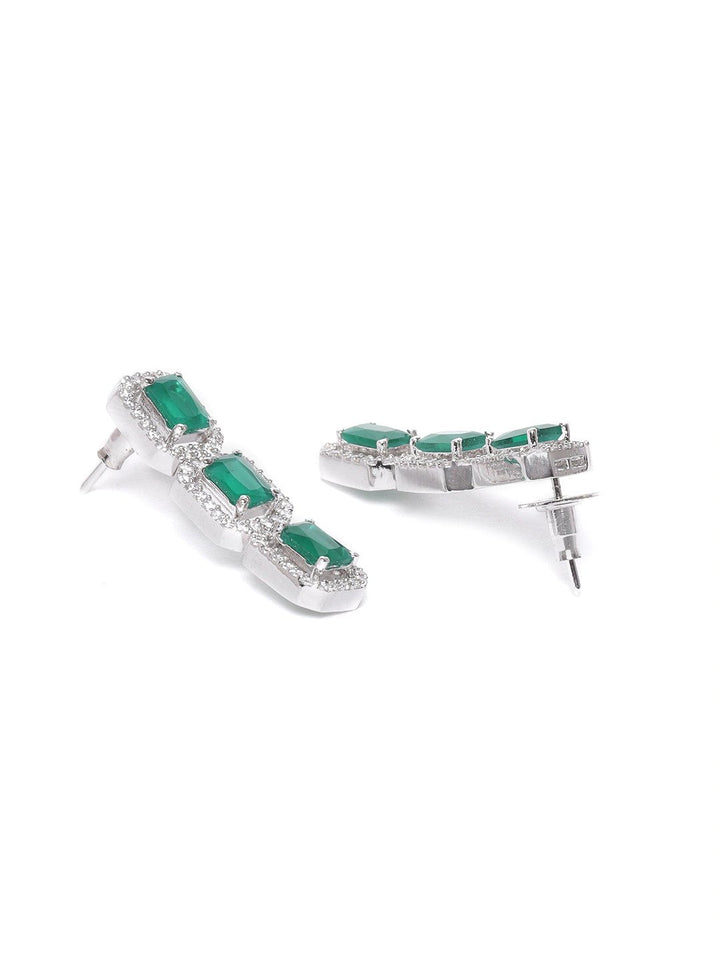 Emerald Delight - Green American Diamond Jewellery Set