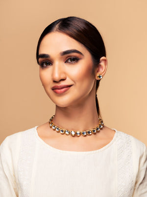 Aashna-Kundan Gold Plated Jewellery Set