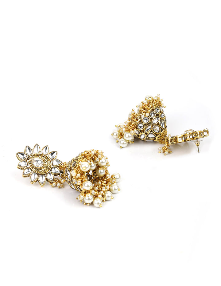 Kundan Pearls Beads Gold Plated Traditional Jewellery Set