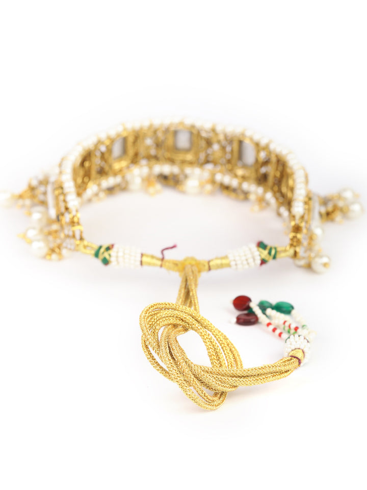 Pearls Gold Plated Choker Set with MaangTikka