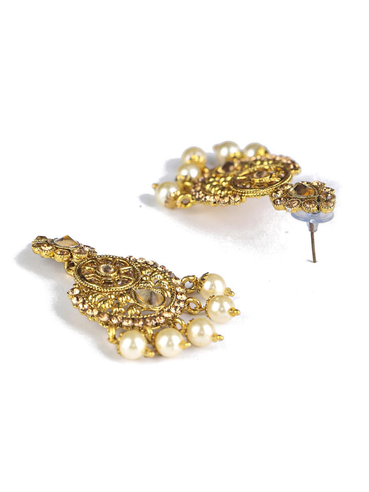 White Kundan Gold Plated Choker Set with MaangTikka