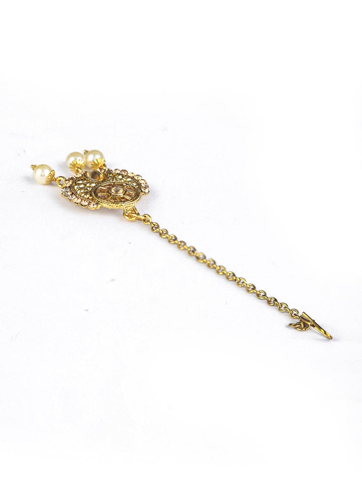 White Kundan Gold Plated Choker Set with MaangTikka