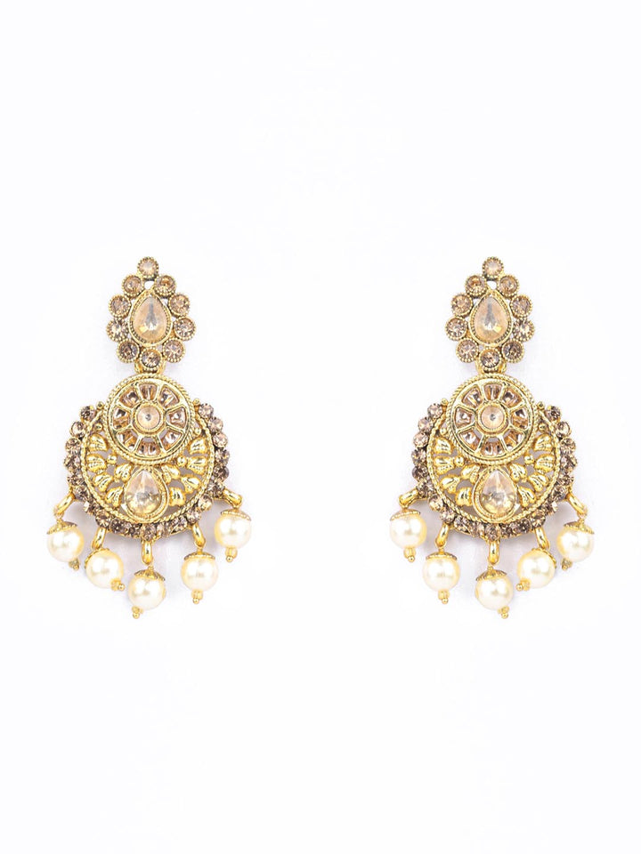 White Kundan Gold Plated Choker Set with MaangTikka