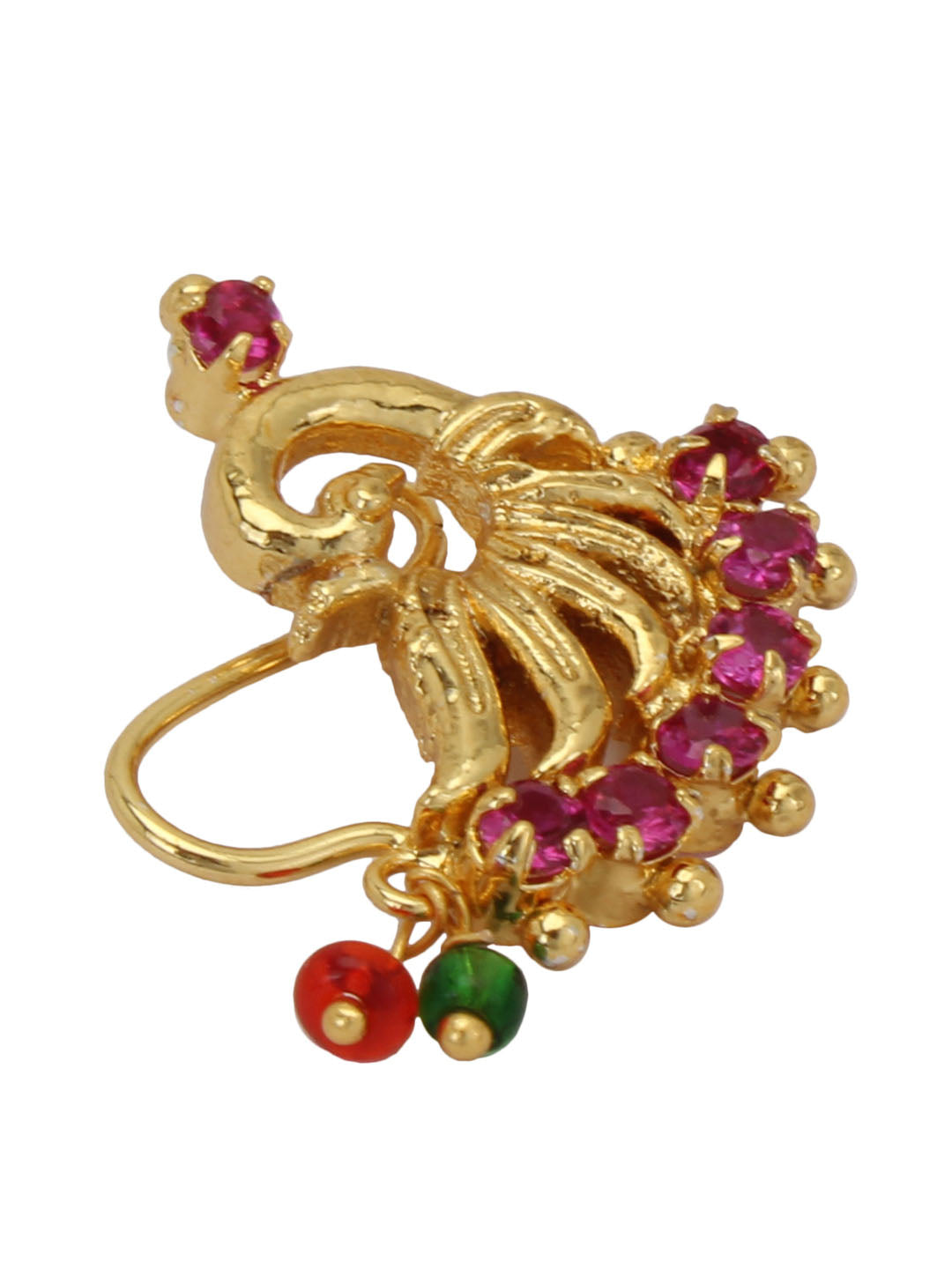 Graceful American Diamond Gold Plated NoseRing/Nath For Women And Girls