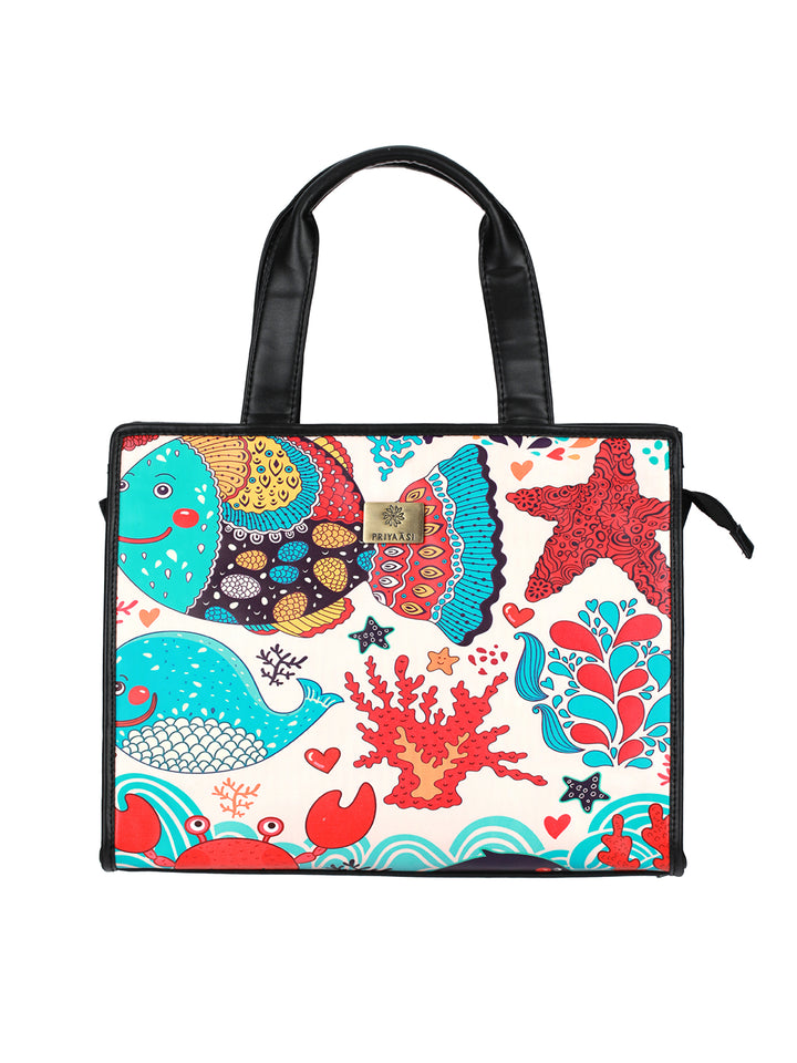 Artistic Marine Digital Print Tote Bag