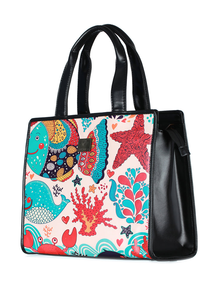 Artistic Marine Digital Print Tote Bag