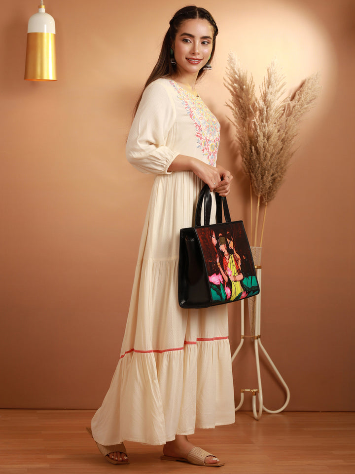 Cultural Womaniya Digital Print Tote Bag