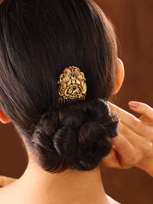 Twin Peacock Carved Design Elegant Hair Accessories