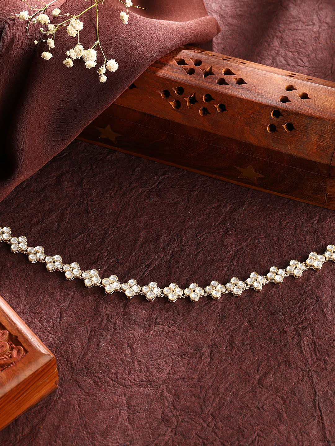 Simple Kundan Style Gold Plated Bud Matha Patti