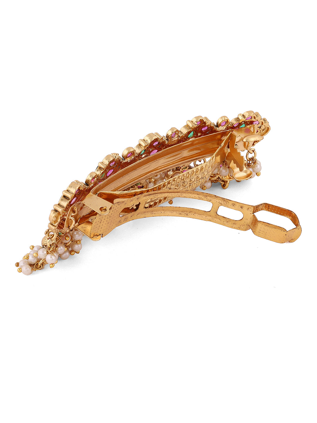 Blooming Flower Pattern Gold Plated Kemp Style Hair Accessories