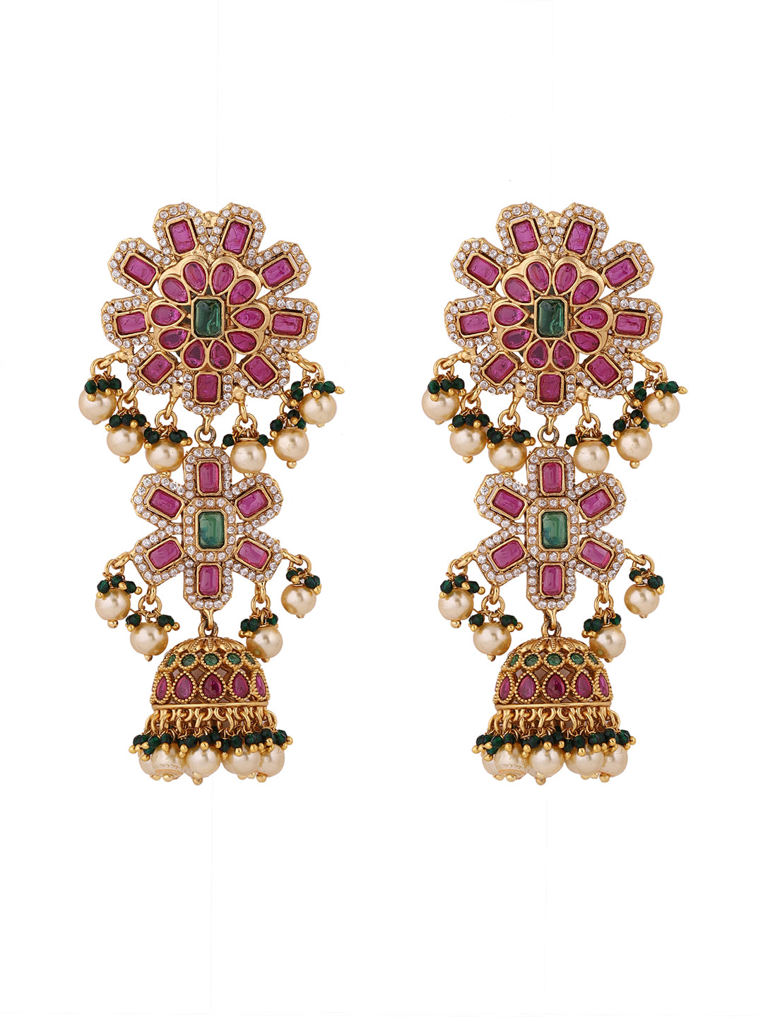 Floral Temple Elegance Gold Plated Fancy Hair Accessories