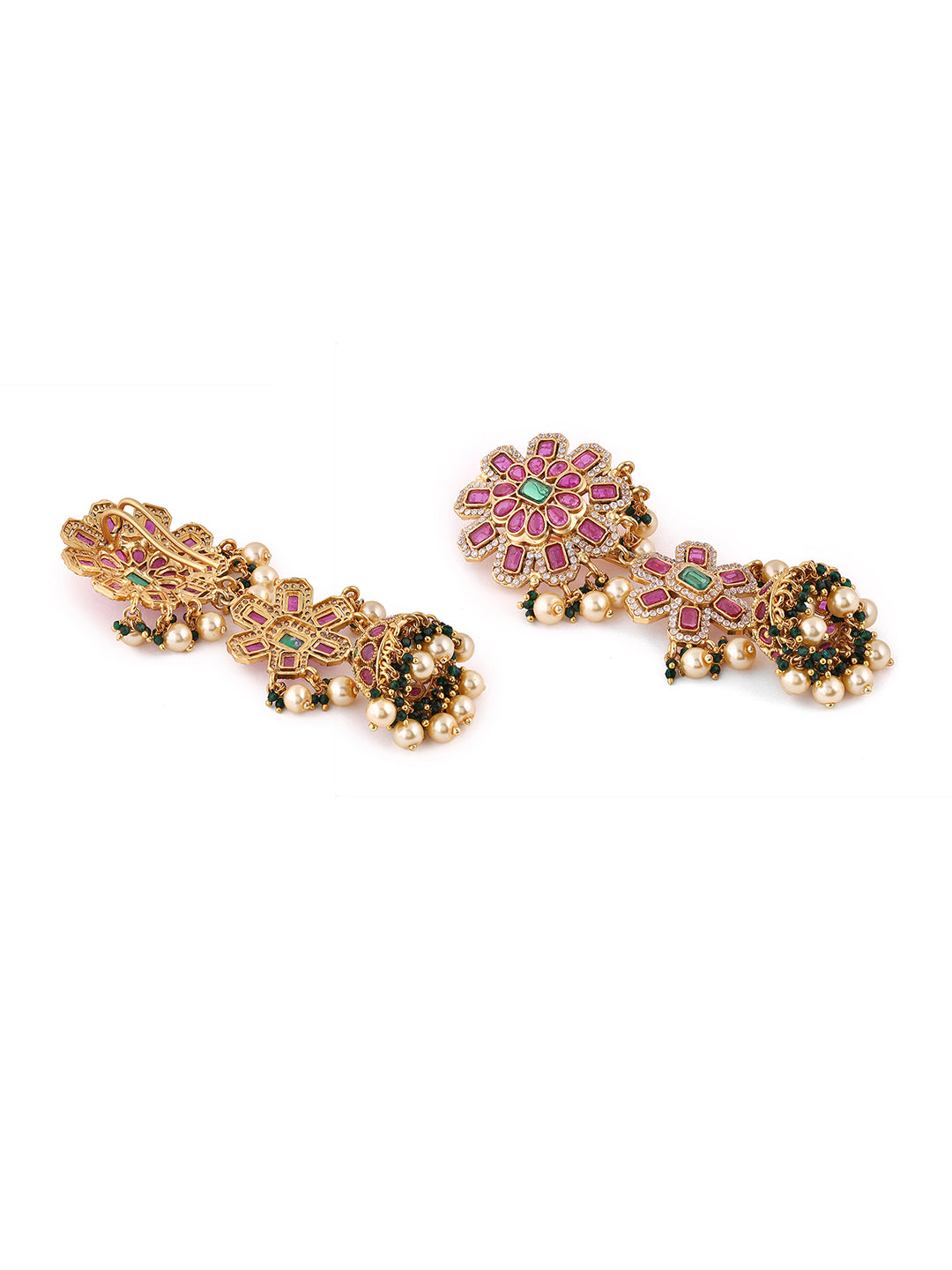 Floral Temple Elegance Gold Plated Fancy Hair Accessories