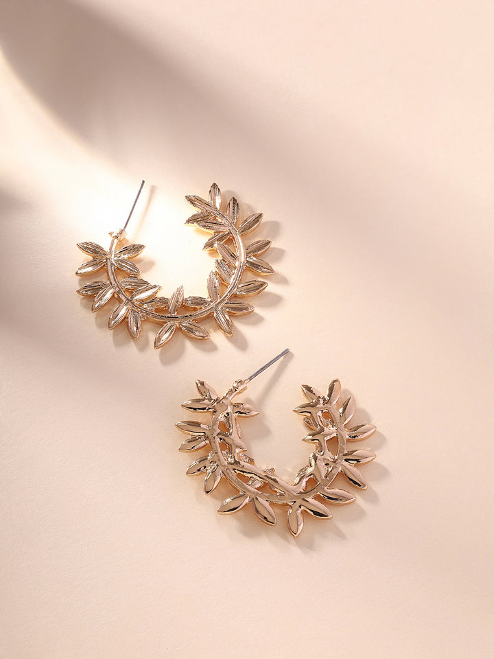 Priyaasi Mini Flower Stylish Hoop Earrings