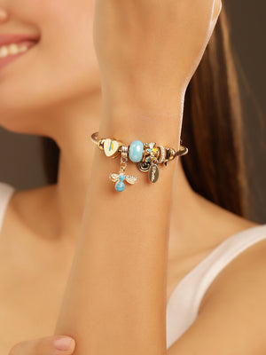 Priyaasi Multi-color Beaded Flora-Fauna Bracelet
