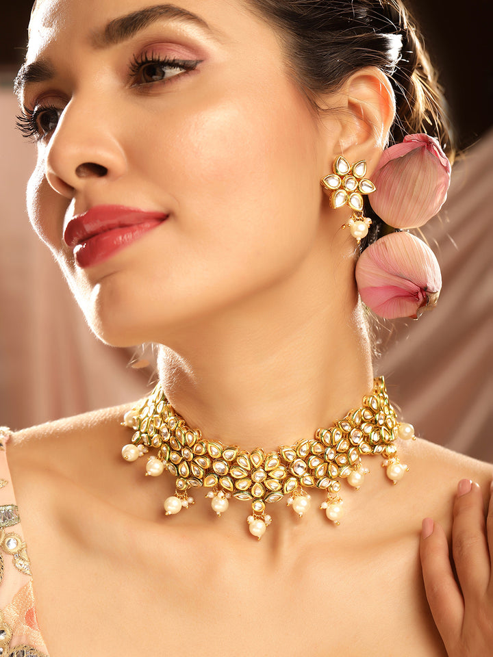 Priyaasi Gold Plated Kundan Jewellery Set