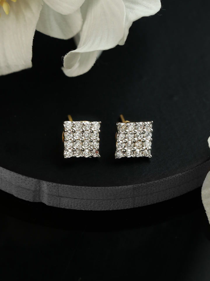 Priyaasi Gold Plated Crystal Stud Earrings