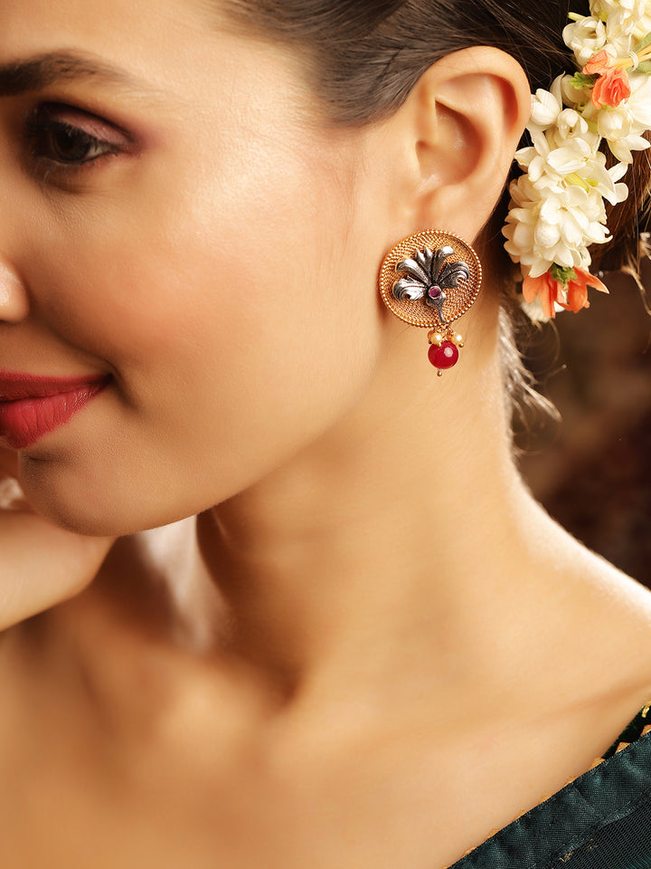 Priyaasi Gold Plated Kundan Stud Earrings
