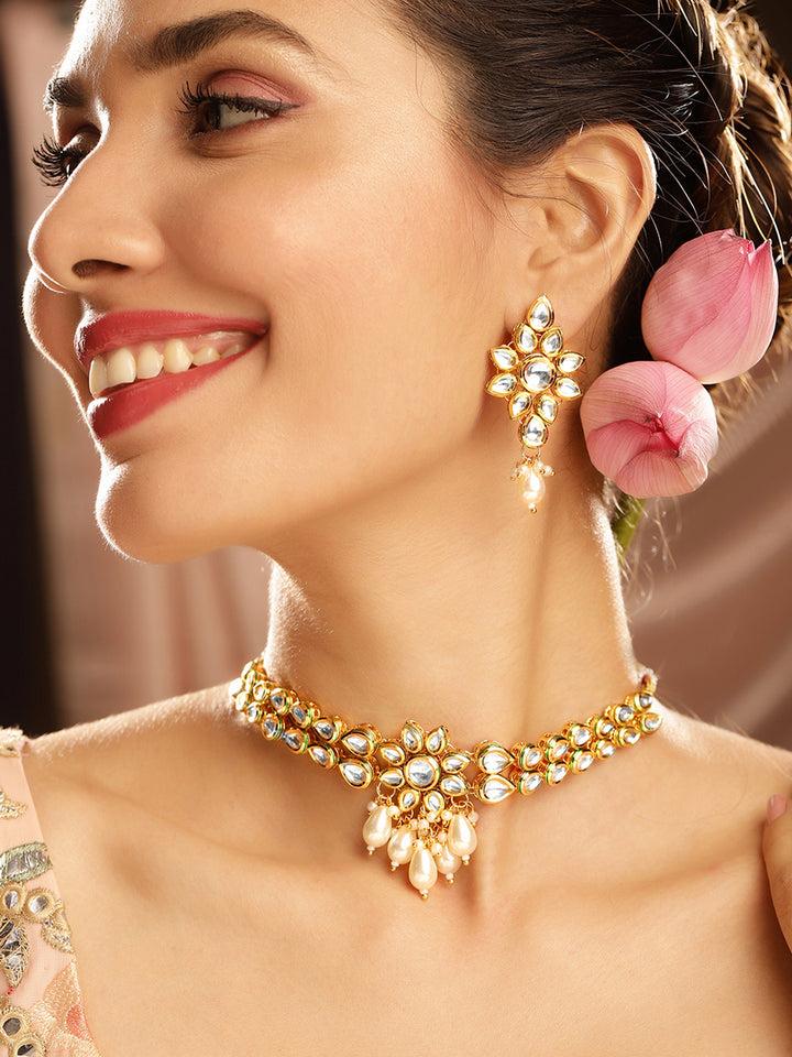 Priyaasi Gold Plated Kundan Jewellery Set