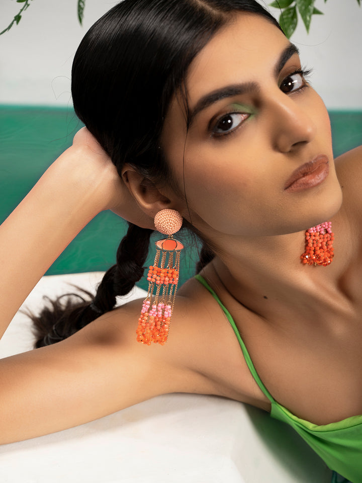 Priyaasi Multi colored drop earrings