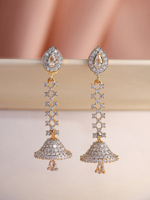 Priyaasi AD Statement Jhumki Pattern Gold Plating Elegance Earrings