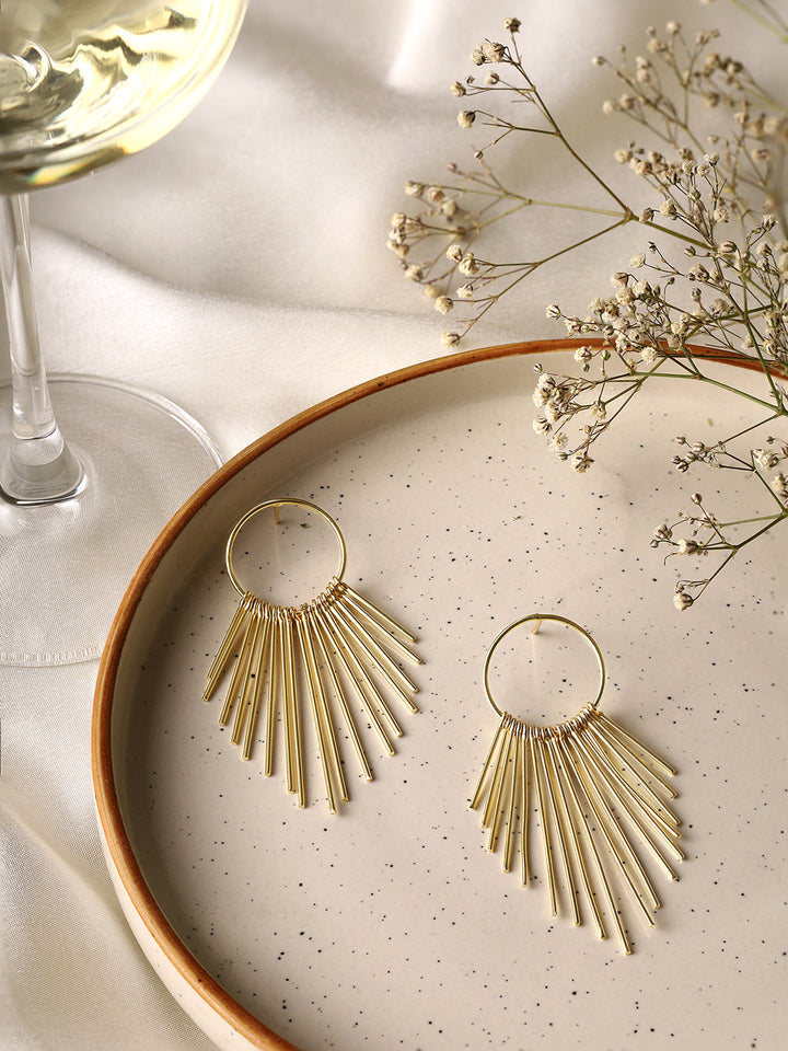 Priyaasi Statement Metal Tassels Earrings