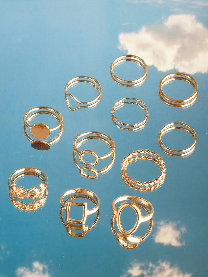 Priyaasi Stylish Gold Plated Fashiony Adjustable Rings