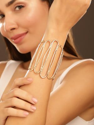 Priyaasi Gold Plated Brass-solid Bracelet