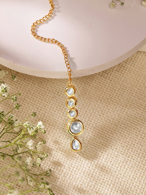 Priyaasi Plain Kundan Gold Plated Maangtika