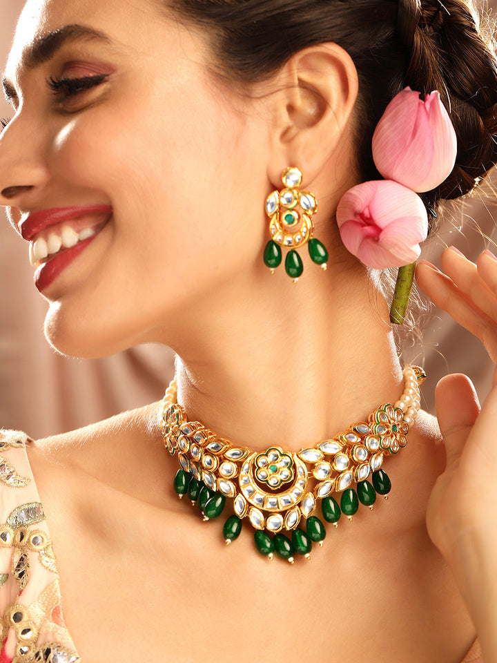 Priyaasi Gold Plated Kundan Jewellery Set
